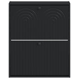 Wall-Mounted Shoe Cabinet ALKMAAR 71 x 17 x 86 cm Black 896196