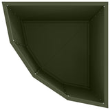 Corner Planter Olive green 45 x 45 x 50 cm Steel 883671