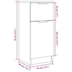 ZNTS Sideboards 2 pcs White 30x30x70 cm Engineered Wood 811116