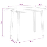110 x 55 x 75 cm Solid Acacia Wood Natural and White 937478