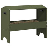 Livestock Feeding Trough Olive Green 79 x 35 x 62 cm 874628