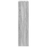 Room Divider Bookcase 3-Tier Grey Sonoma 123x29x123 cm Engineered Wood 857990