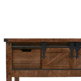 Console Table Solid Fir Wood 131x35.5x75 cm Brown 246121