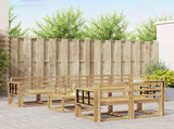 Outdoor Sofa Set 9 pcs White Solid Acacia Wood 3387848