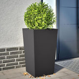 ZNTS Garden Planters Black 2 pcs 45x45x75 cm Steel 851095