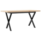 Coffee Table X-Frame 90x40x45.5 cm Solid Wood Pine and Steel 3282752