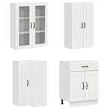 Kitchen Unit KALMAR 8 pcs High Gloss White Engineered Wood 3438461