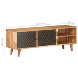 TV Cabinet 115x30x39 cm Solid Acacia Wood 322665