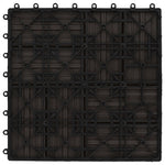 22 pcs Decking Tiles 30x30 cm 2 sqm WPC Dark Brown 277810