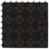 22 pcs Decking Tiles 30x30 cm 2 sqm WPC Dark Brown 277810