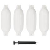 Boat Fenders 4 pcs White 41x11.5 cm PVC 92384