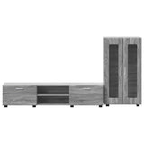 TV Cabinet Set FLORIN 3 pcs Grey Sonoma Engineered Wood 3397940