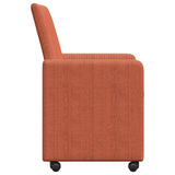Dining Chairs with Wheels 2 pcs Red orange 57 x 66 x 94 cm 42017806