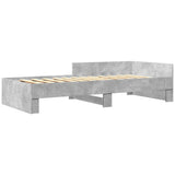 Bed Frame without Mattress Concrete Grey 100x200 cm Engineered Wood 849575