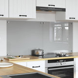 Kitchen Backsplash 2 pcs Light Grey 70 x 60 cm Tempered Glass 3415448