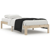 Bed Frame without Mattress Solid Wood Pine 90x200cm 810350