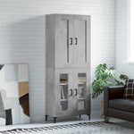Highboard Concrete Grey 69.5x34x180 cm Engineered Wood 3199621