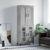 Highboard Concrete Grey 69.5x34x180 cm Engineered Wood 3199621