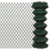 ZNTS Chain Link Fence Steel 1x25 m Green 140349