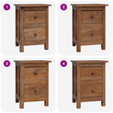 Nightstand Solid Mahogany Wood 40x30x51 cm 244487