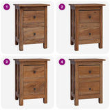 Nightstand Solid Mahogany Wood 40x30x51 cm 244487