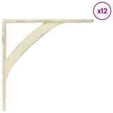 Wall Shelf Brackets 12 pcs Antique White 14.5 x 14.5 x 3.5 cm 42038888