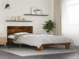 Bed Frame with Headboard Smoked Oak 80 x 200 cm Engineered Wood 8009084