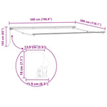 Retractable Awning Manual White 500x300 cm Fabric 3331367