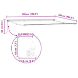Awning Frame Manual Adjustable Anthracite 5 x 3 m Steel 42002530