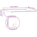 Retractable Awning Manual Orange and White 500x300 cm Fabric 3331209