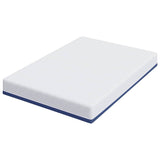 Mattress White and Blue 140 x 200 cm Gel Memory Foam 4106342