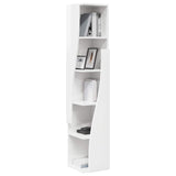 Corner Cabinet 27.5x27x140cm Engineered Wood High Gloss White 889869