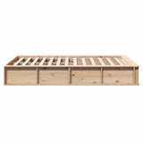 Bed Frame Brown 120 x 200 cm Solid Pine Wood 3385718
