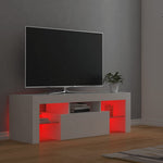 TV Cabinet with LED Lights White 120x35x40 cm 804346