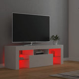 TV Cabinet with LED Lights White 120x35x40 cm 804346