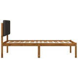 Bed Frame with Upholstered Headboard Natural and Dark Grey 904361