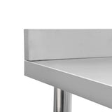 Kitchen Work Table with Backsplash 100x60x93 cm Stainless Steel 51189