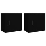 ZNTS Wall-mounted Bedside Cabinets 2 pcs Black 50x30x47 cm 816867