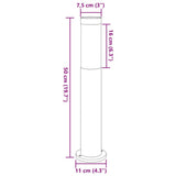 Bollard Lights 3pcs 50 cm Stainless Steel IP44 4006024