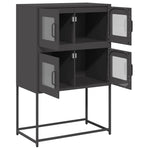 ZNTS Highboard Black 68x39x107 cm Steel 853344