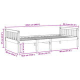 Children's Bed without Mattress White 90x200 cm Solid Wood Pine 855028
