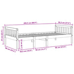 ZNTS Children's Bed without Mattress White 90x200 cm Solid Wood Pine 855028
