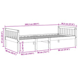 ZNTS Children's Bed without Mattress White 90x200 cm Solid Wood Pine 855028