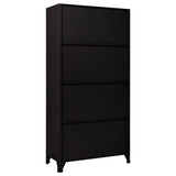 Locker Cabinet Black 90x40x180 cm Steel 339830