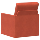 Armchair Red Orange 70 x 81 x 82 cm Corduroy Fabric 42041039