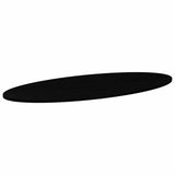 Table Top Dark Brown 140x60x2 cm Solid Wood Oak Oval 4009056
