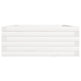 Garden Planter White 90x60x23 cm Solid Wood Pine 847234