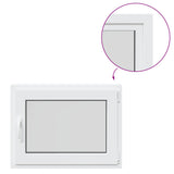 Basement Window RISOR 80 x 50 cm PVC and Glass White 42047196