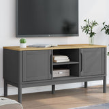 TV Cabinet FLORO Grey 114x43x55 cm Solid Pine Wood 374016
