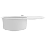 Granite Kitchen Sink Single Basin Oval White 144867